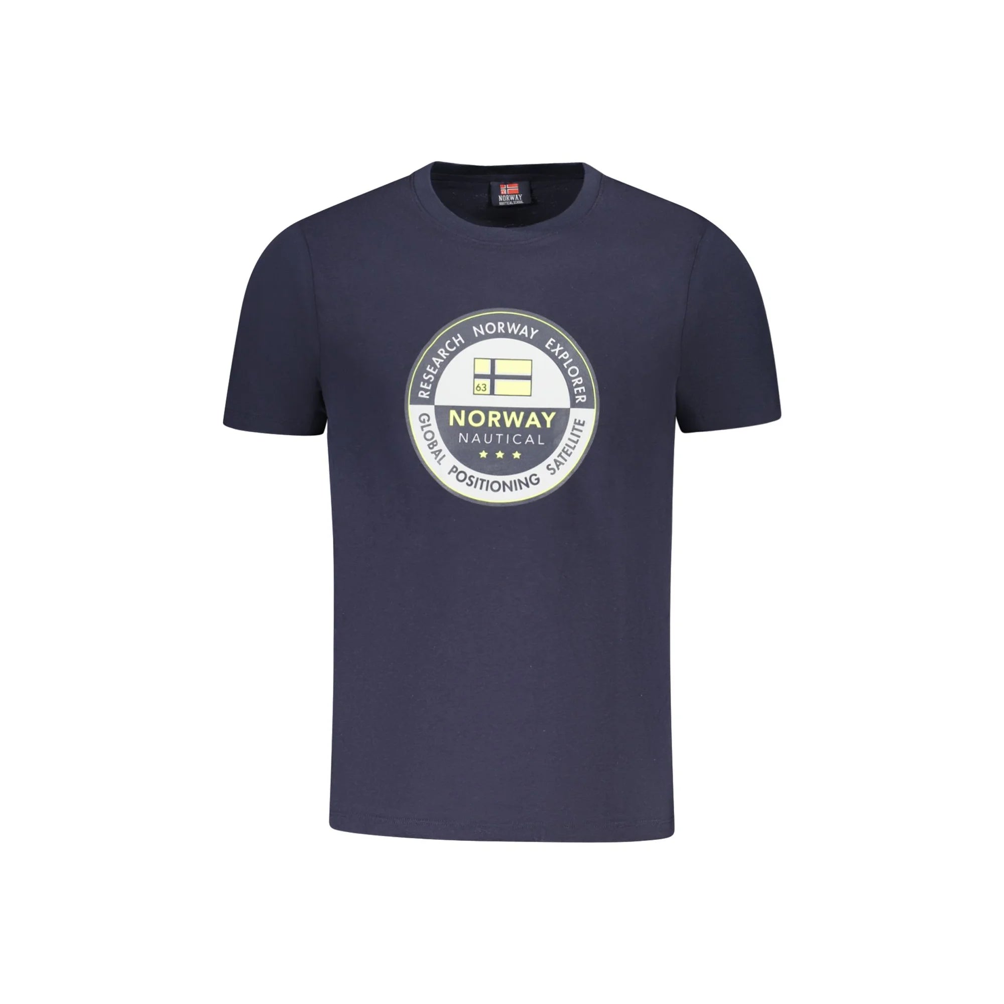 Norway 1963 T-Shirt Uomo Blu Girocollo Cotone Stampa Logo - foto prodotto
